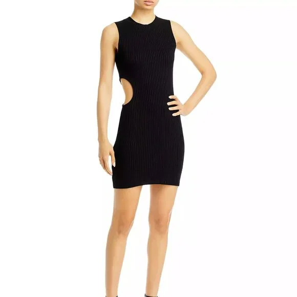 LNA | Dresses | Nwt Lna Womens Black Melis Sleeveless Cutout Ribbed Knit  Mini Dress Size S | Poshmark